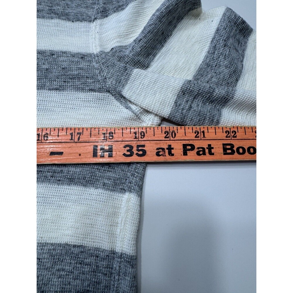 American Eagle Heritage Thermal Striped Long Sleeve Shirt Size Mens Medium US - Picture 4 of 7